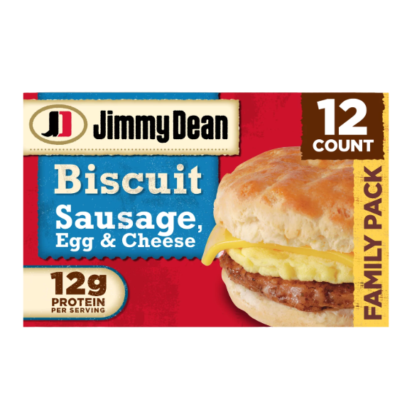 JIMMY DEAN SAUS EGG & CHSE BIS 12CT