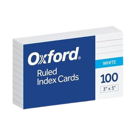 INDEX CARDS 3X5 100'S #5920