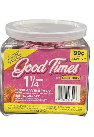 G/T 1 1/4 PAPER STRAWBERRY 25CT JAR