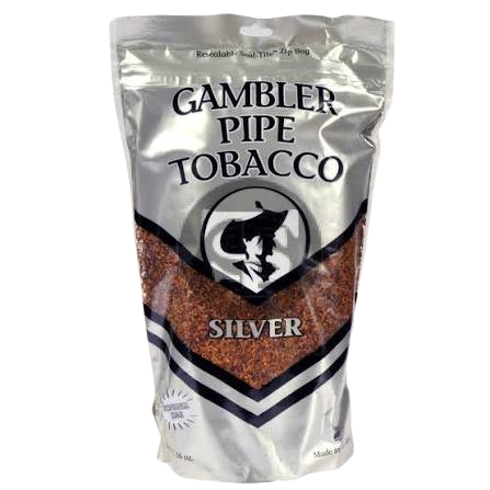 GAMBLER PIPE TOB SILVER 12/16 OZ BG