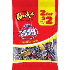GURLEY'S BUBBLE GUM WRAPPED 2/$2