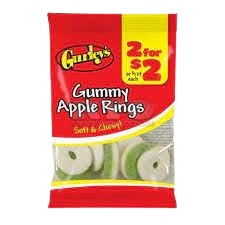 GURLEY'S GUMMI APPLE RING 2/$2