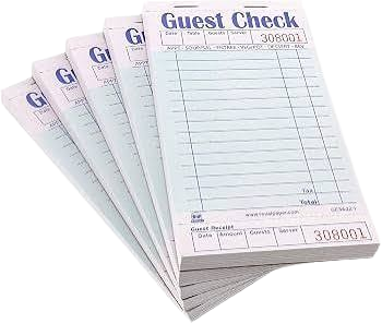 GUEST CHECK BOOK 1 PART