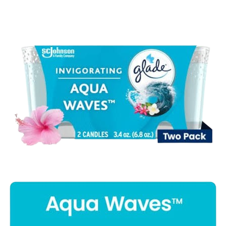 GLADE CANDLE AQUA WAVES 2PK