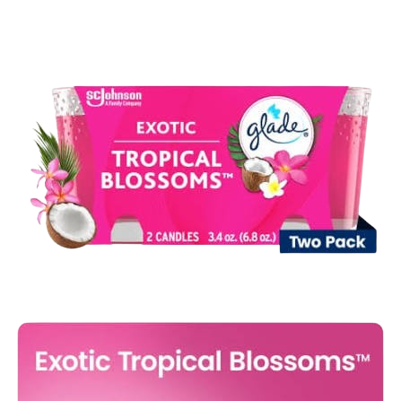 GLADE CANDLE TROP BLOSSOM 2PK