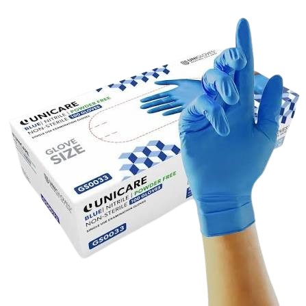 GLOVES BLUE PWD FREE NITRIL L 100PK