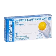 GLOVES GRIP GARDS BLUE STRECH 100CT