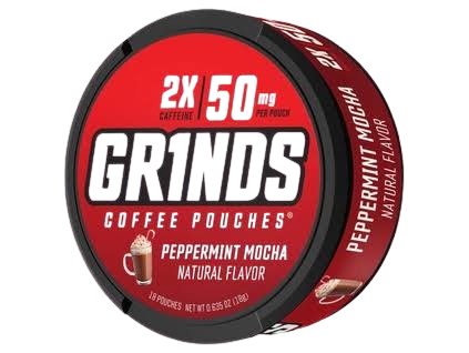 GRINDS COFFEE POUCHES PEPMNT 10CT