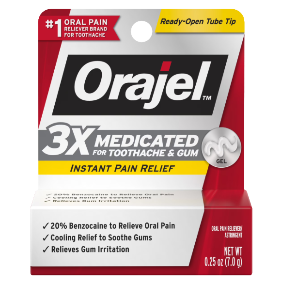 ORAJEL MAX GEL .25 OZ  PB 3XMEDICAT