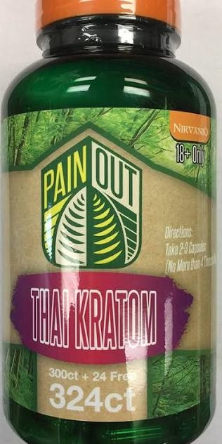 PAIN OUT KRATOM RED MG 324 CAPS BOT