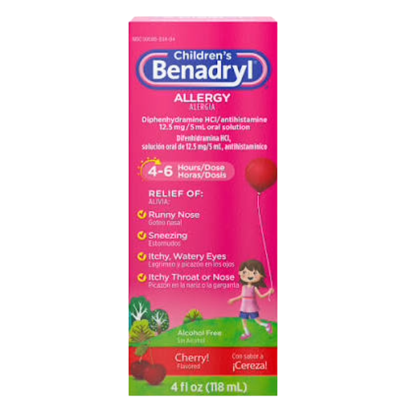 BENADRYL ALLERGY CHILD CHERRY 4 OZ