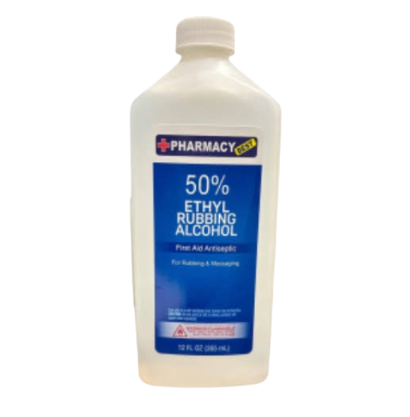 ALCOHOL PHARMACY  12OZ 50%CLEAR