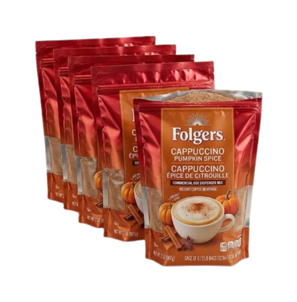 FOLGERS CAPPUC PUMPKIN SPICE 6/2LB